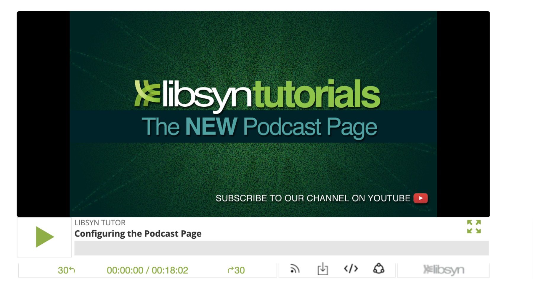 Libsyn podcast page