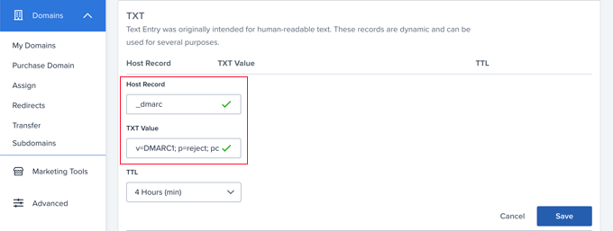 Adding a DMARC Record to Your DNS Settings