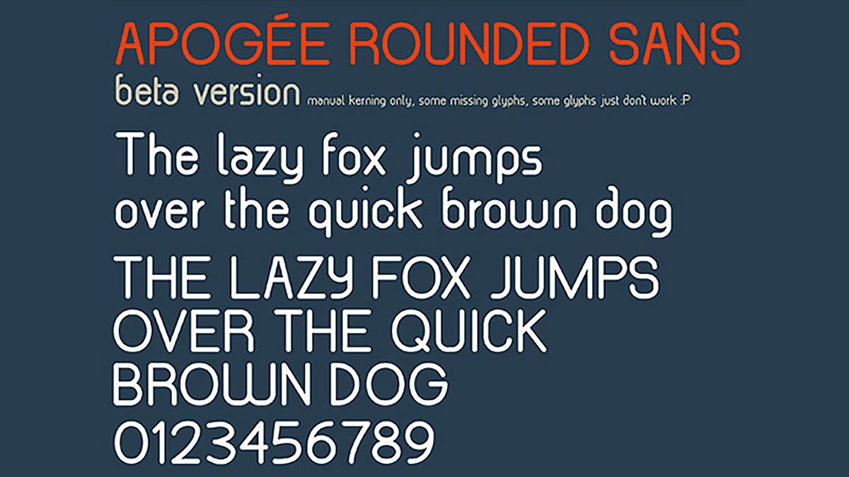 Apogee Rounded Sans Beta