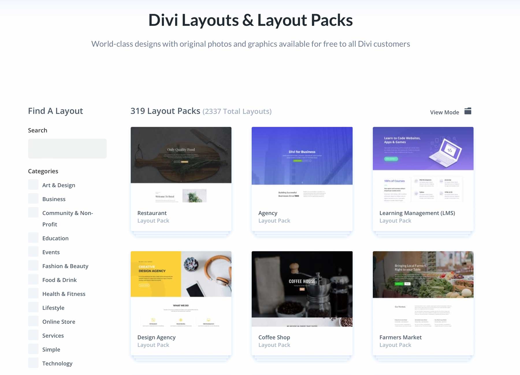 Divi layout packs