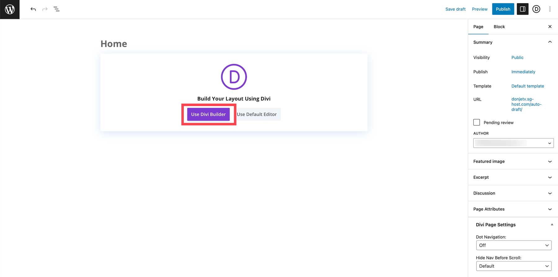 use Divi Builder