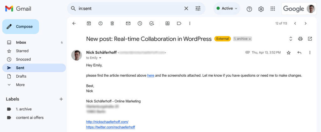 asynchronous collaboration tool email