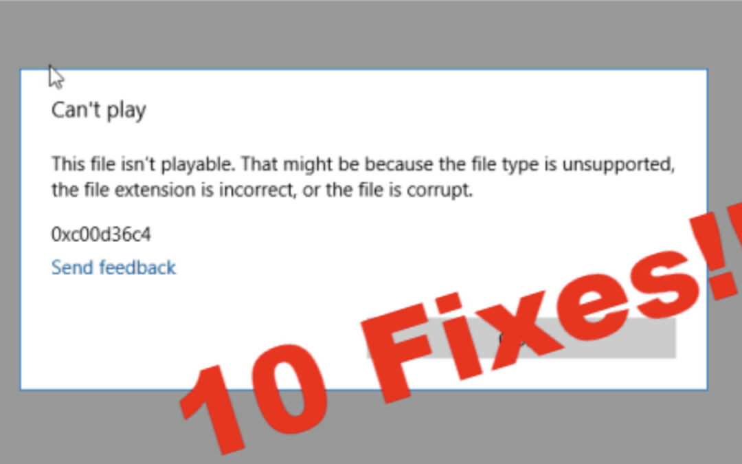 10 Tactics to Repair 0xc00d36c4 Error in Movies (2023)