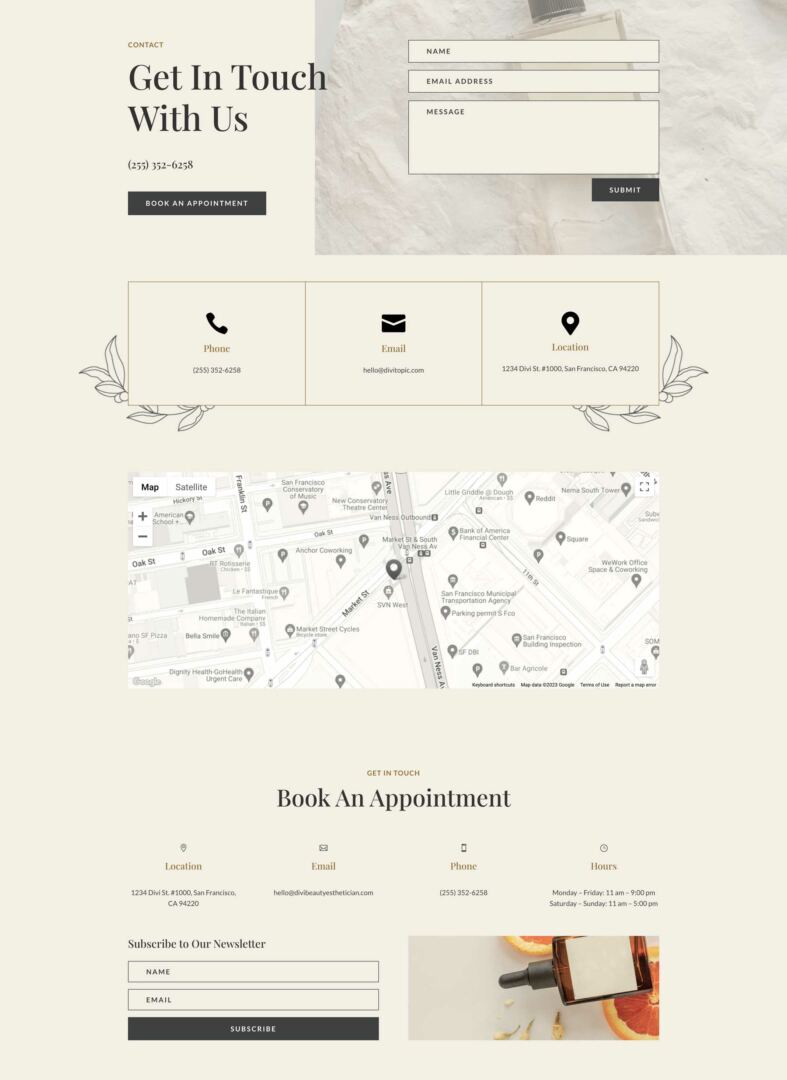 Esthetician Layout Pack for Divi