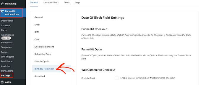 How to get the customer's date of birth