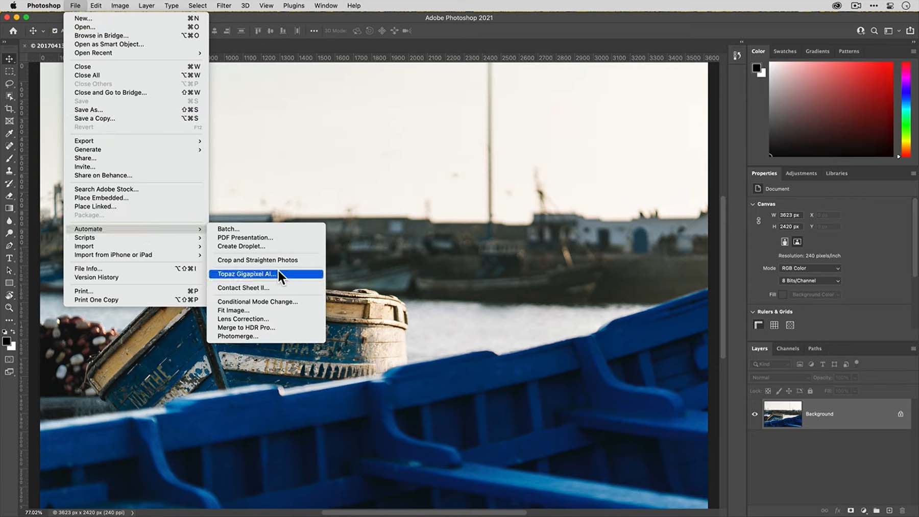 Gigapixel AI and apps within the Adobe Creative Suite
