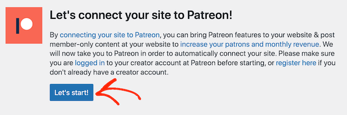 Connecting a WordPress website to Patreon