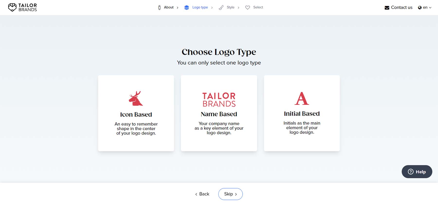 Tailor Brands logo style settings sets it apart from other generators on our list