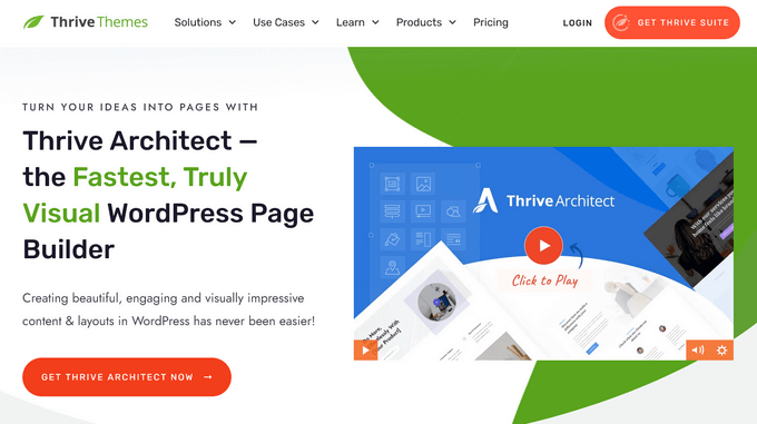 Thrive Architect page builder