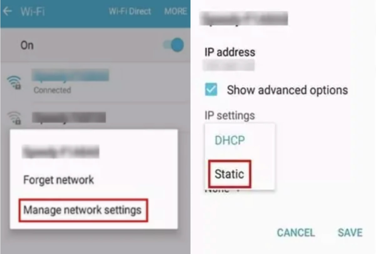 Managing Network Settings on Samsung device