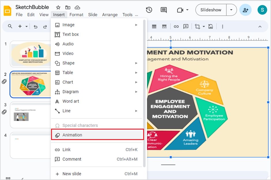 add diagrams google slides