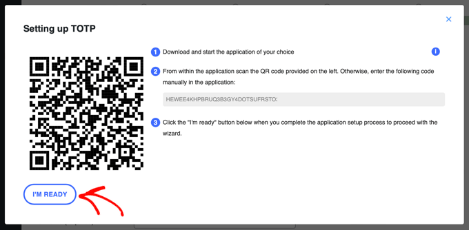 After Scanning the QR Code, Click the 'I'm Ready' Button