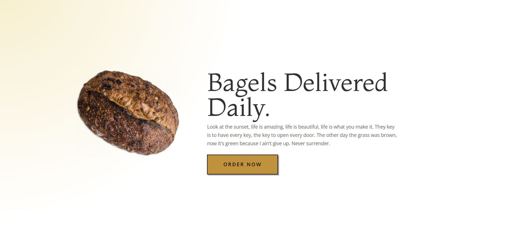 Divi Bagel Shop Inspired Call to Action Design