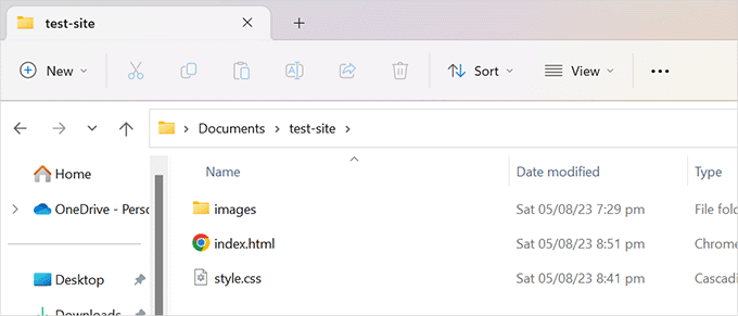 Create images folder