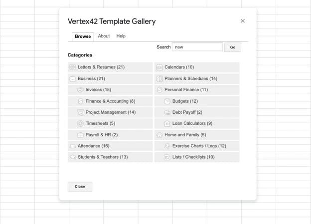 Vertex42 template gallery