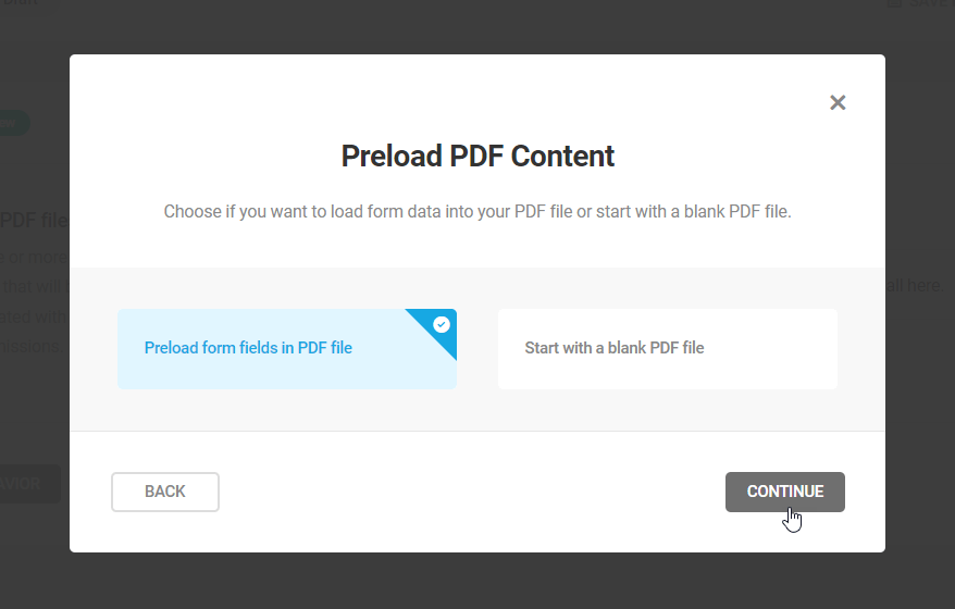 Forminator - Preload PDF Content