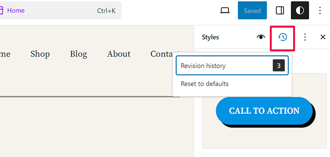 Style revisions in WordPress 6.3