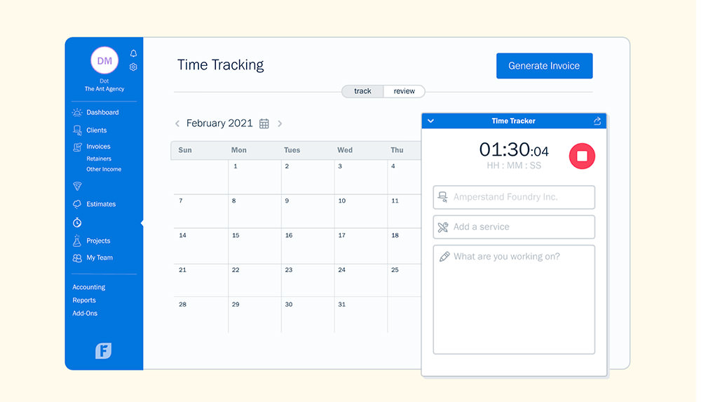 Time Tracking by Freshbooks