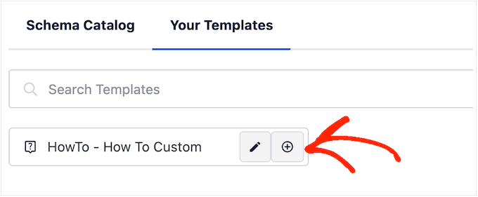 Applying a custom schema template to your content
