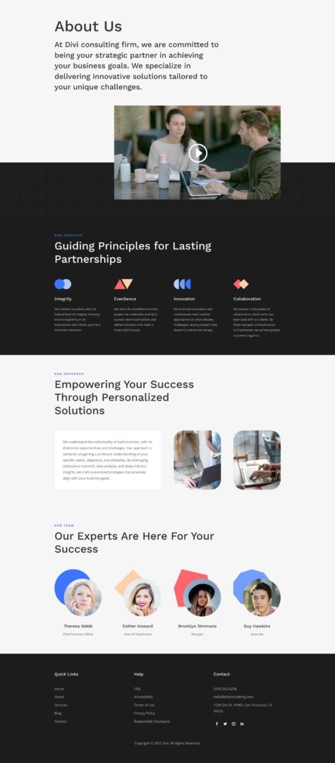 Consulting Layout Pack for Divi