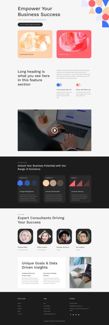 Consulting Layout Pack for Divi