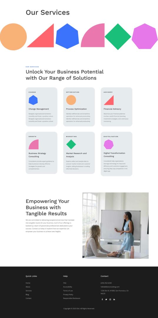 Consulting Layout Pack for Divi