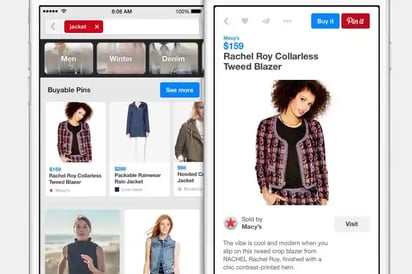 Pinterest's old shopping feature