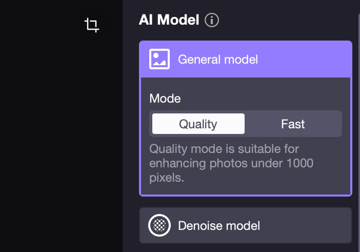 HitPaw Photo Enhancer general AI model options