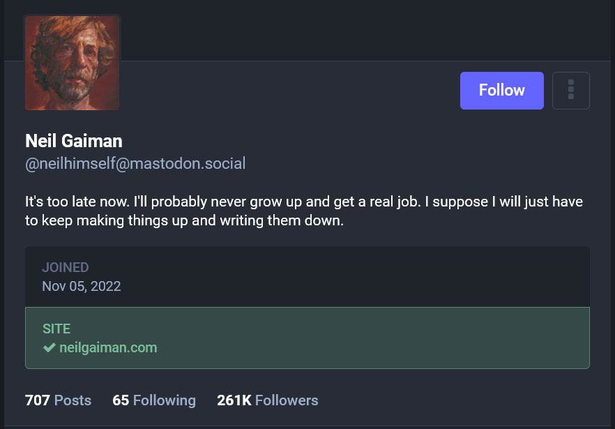 mastodon verified profile example