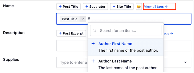 Adding smart tags to your schema markup