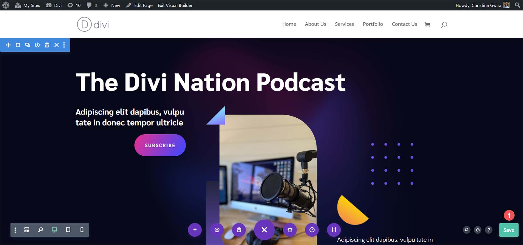 Save Landing Page Layout of the Podcast Layout Pack