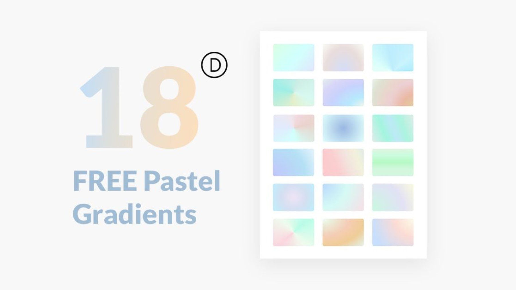 18 free pastel gradients built with Divi's gradient builder