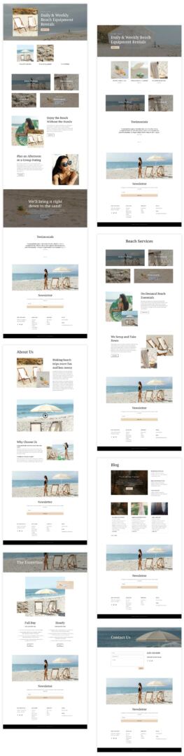 Beach Rentals layout pack