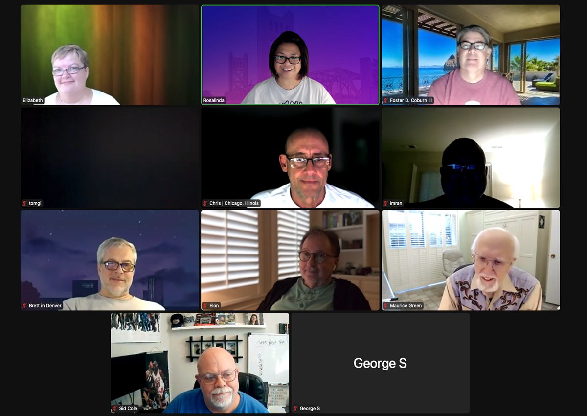 screenshot of attendees at Divi Sacramento virtual meetup