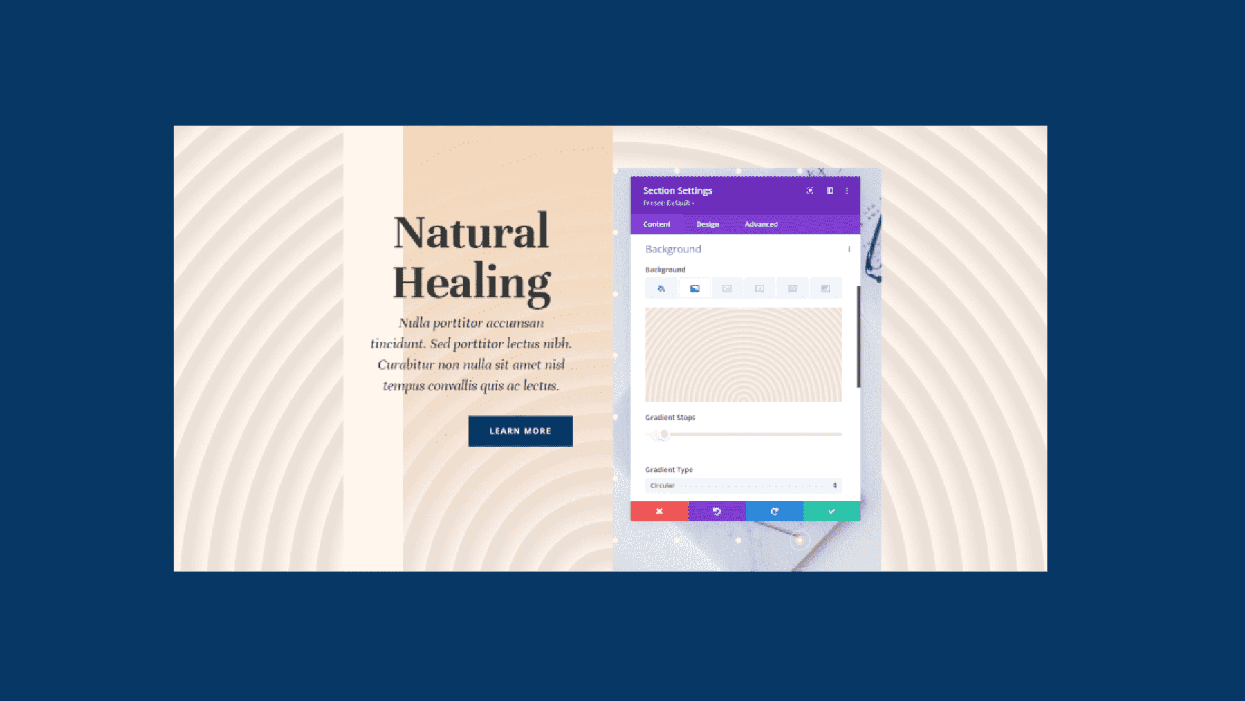 How to use Divi's gradient repeat option to create custom background patterns