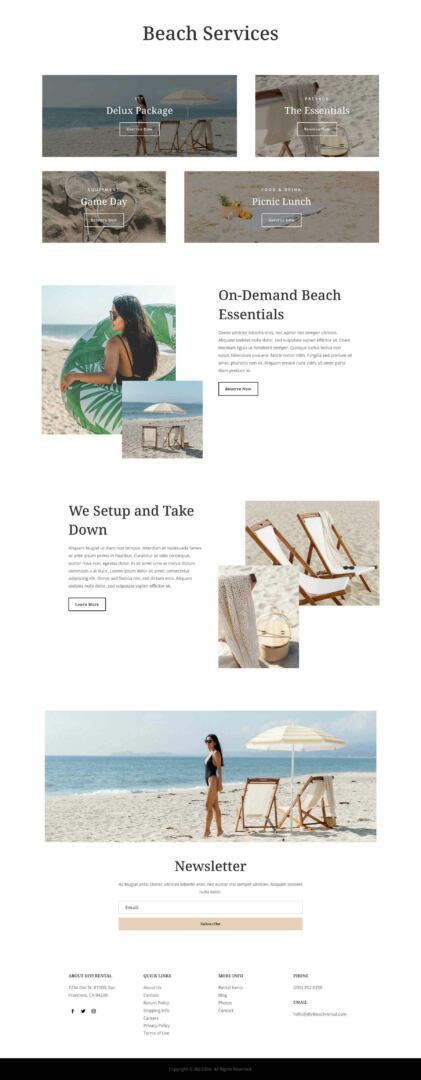 Beach Rentals Layout Pack for Divi