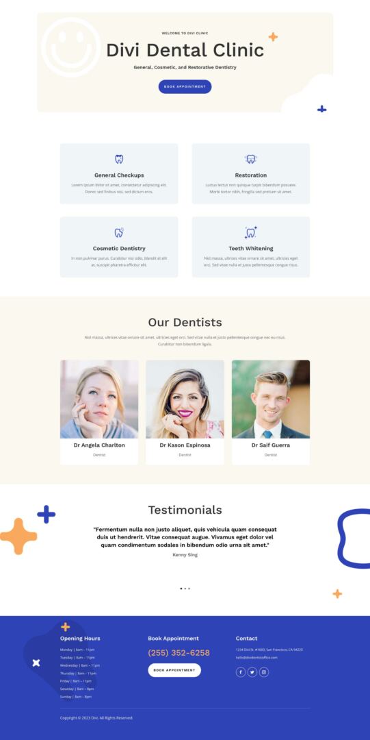 Dental Office Layout Pack for Divi