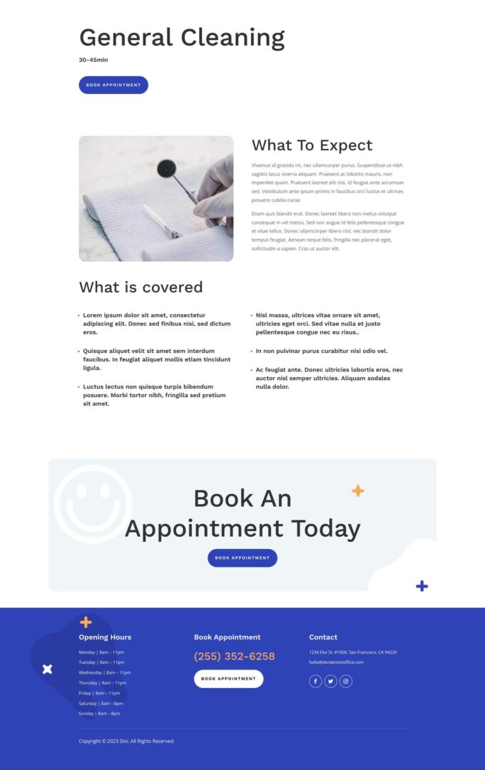 Dental Office Layout Pack for Divi