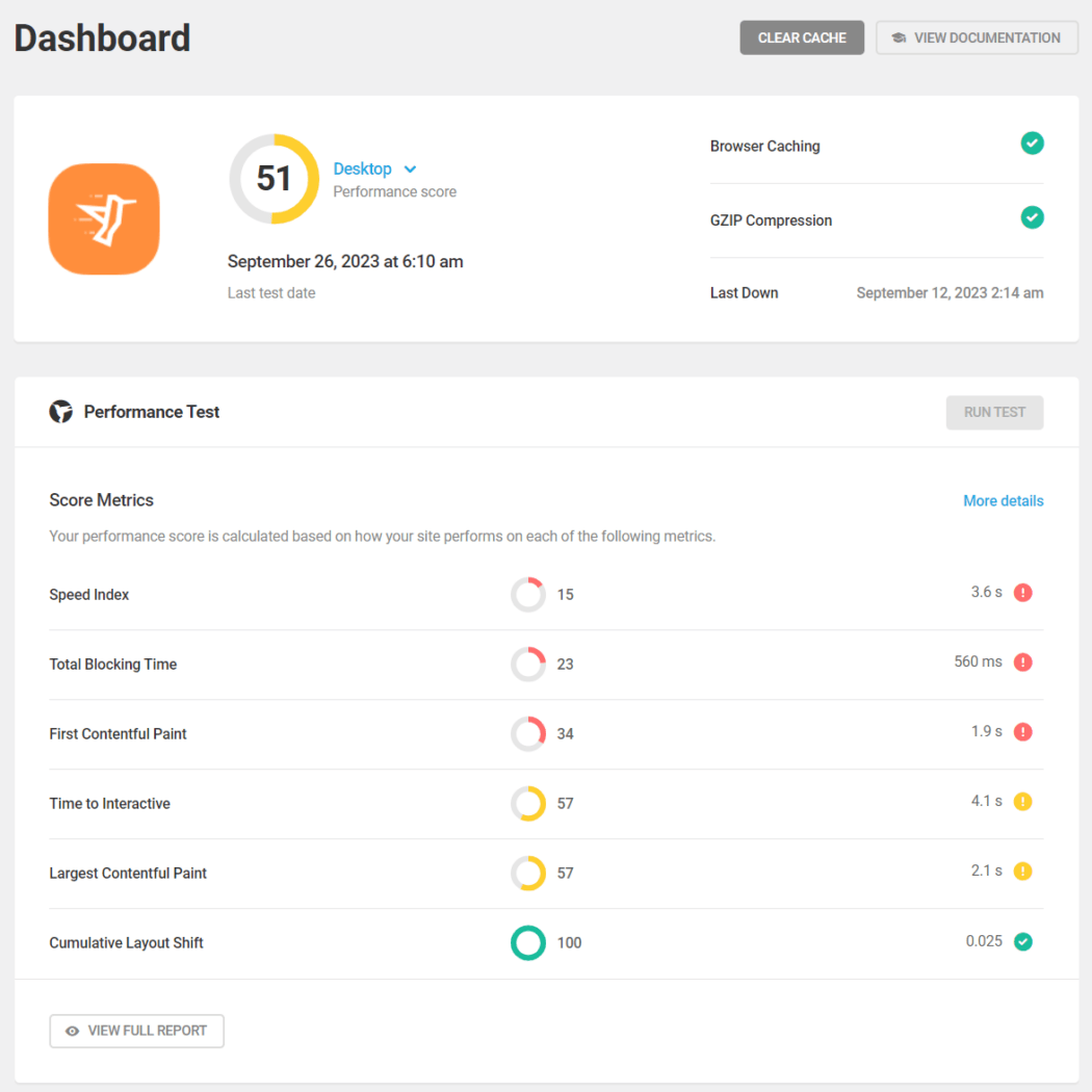 Hummingbird performance test results