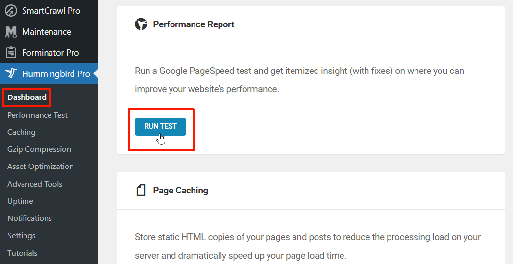 Hummingbird - Start Performance Test