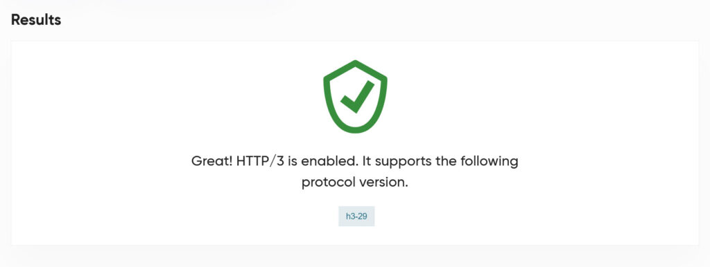 http3 test results