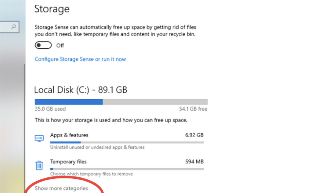 Expanding Disk C details