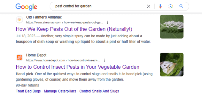 Pest control for gardens