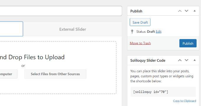 Publish your featured content slider