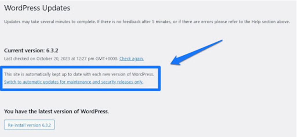 WordPress Security - Latest version of WordPress