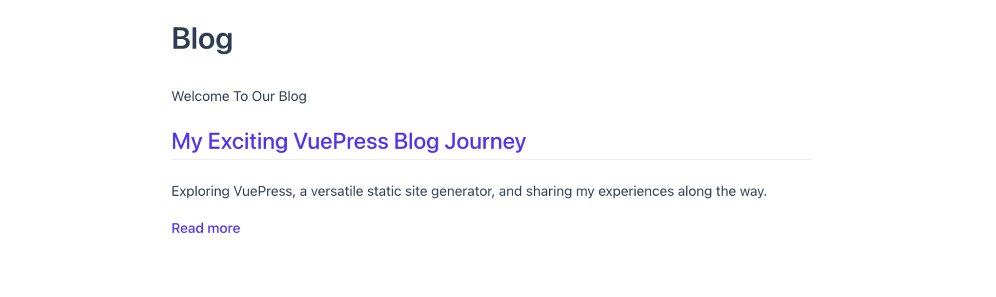 Adding blog to VuePress