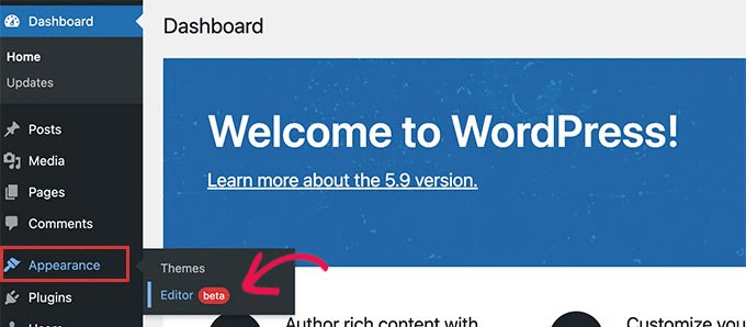 Site Editor makes it debut appearance in WordPerss 5.9