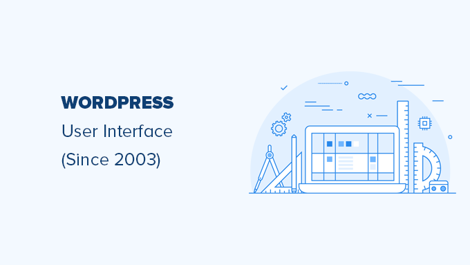 Evolution of WordPress user interface since 2003 until now
