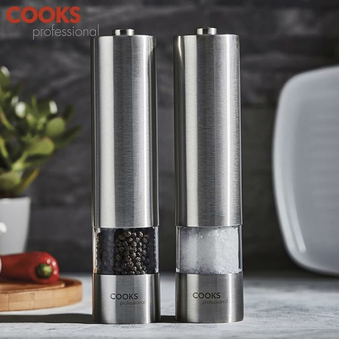 Electric Automatic Salt and Pepper Mill Set