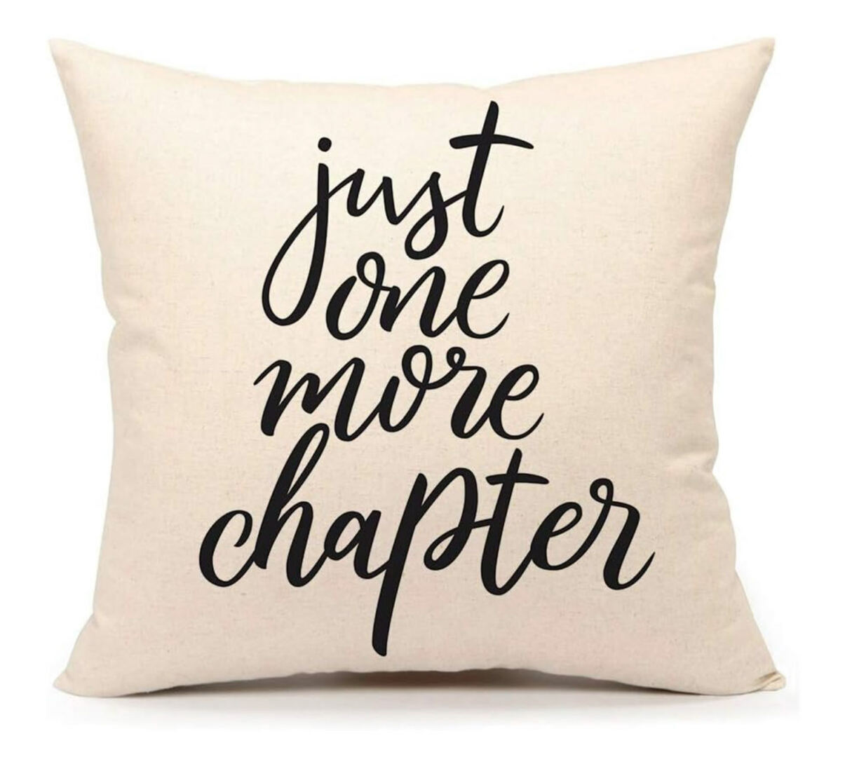 Just One More Chapter Throw Pillow Case